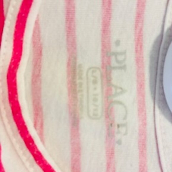 Pink-and-White Striped Children's T-Shirt - Picture 3 of 3